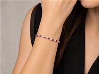 Vicenza - Piazzetta Palladio 2 - Bracelet Crivelli Woman RUBINO in White Gold Rubino 6.5 Ct 390-BA0520B-D-W RB 6.5 - 390-BA0520B-D-W RB 6.5